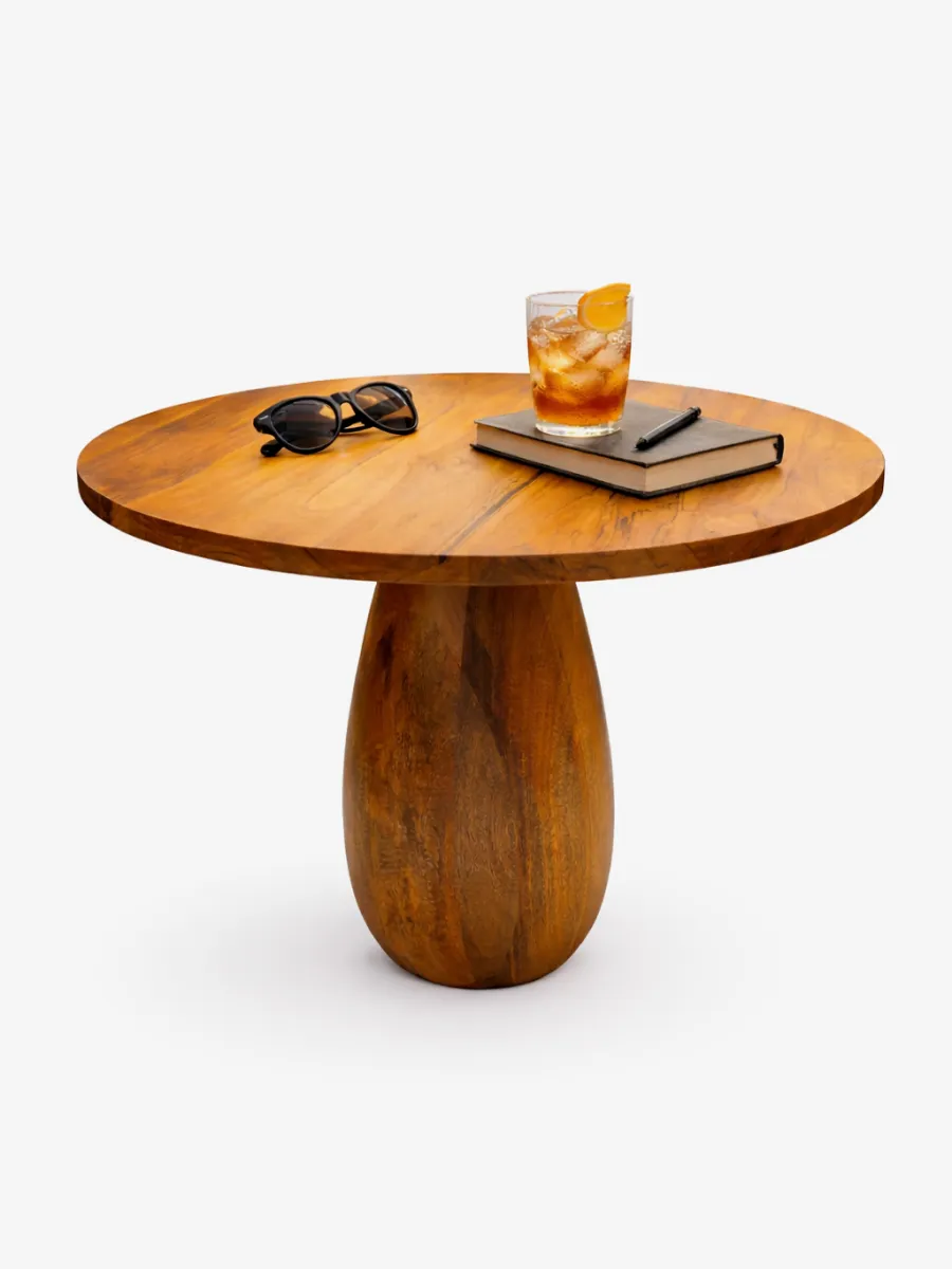Round pedestal coffee table
