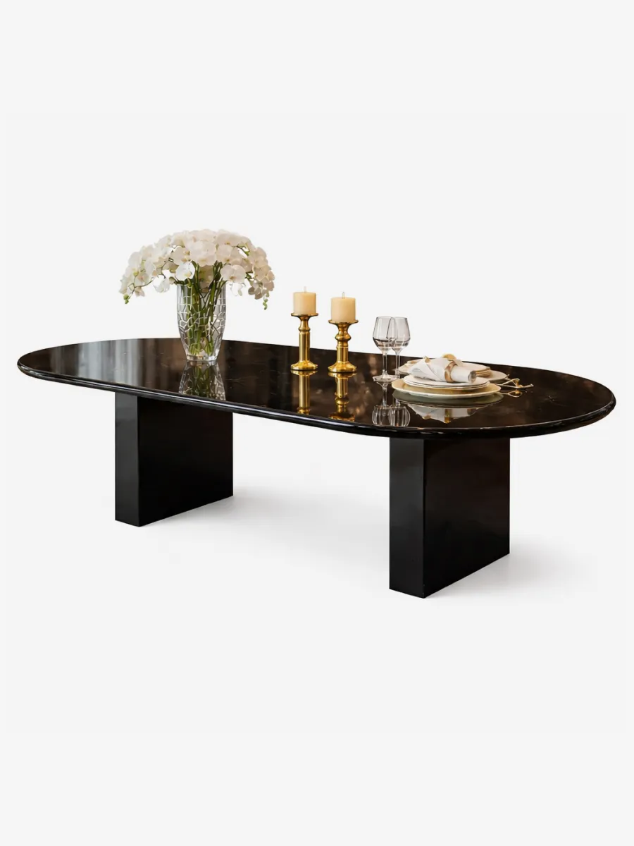 Luxury sheesham wood oval dining table