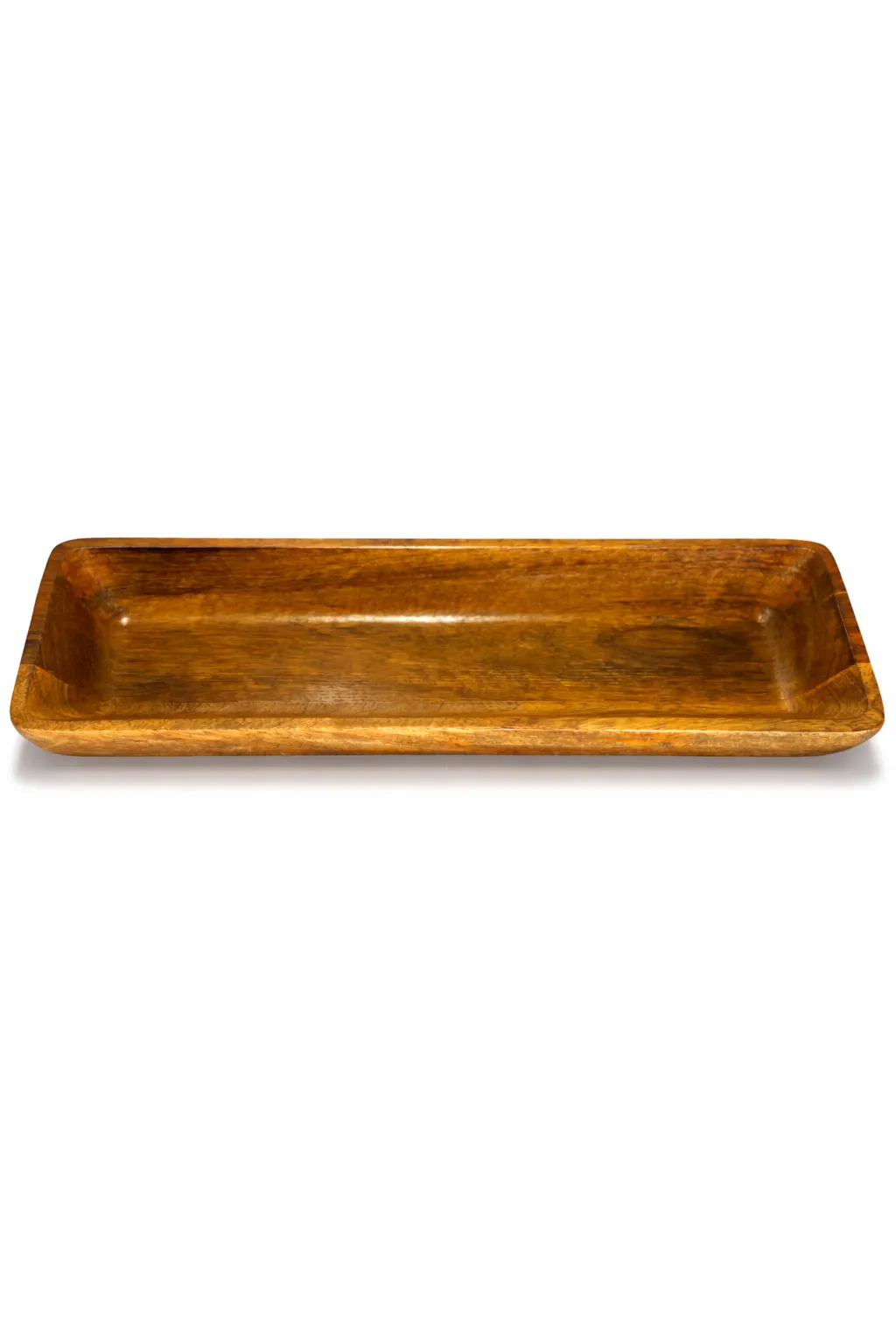 Rectangular Wooden Platter for Fruits, Snacks & Dry Fruits | Natural Wood Snack Serving Tray for Kitchen & Dining Table | Elegant Food Serving Platter