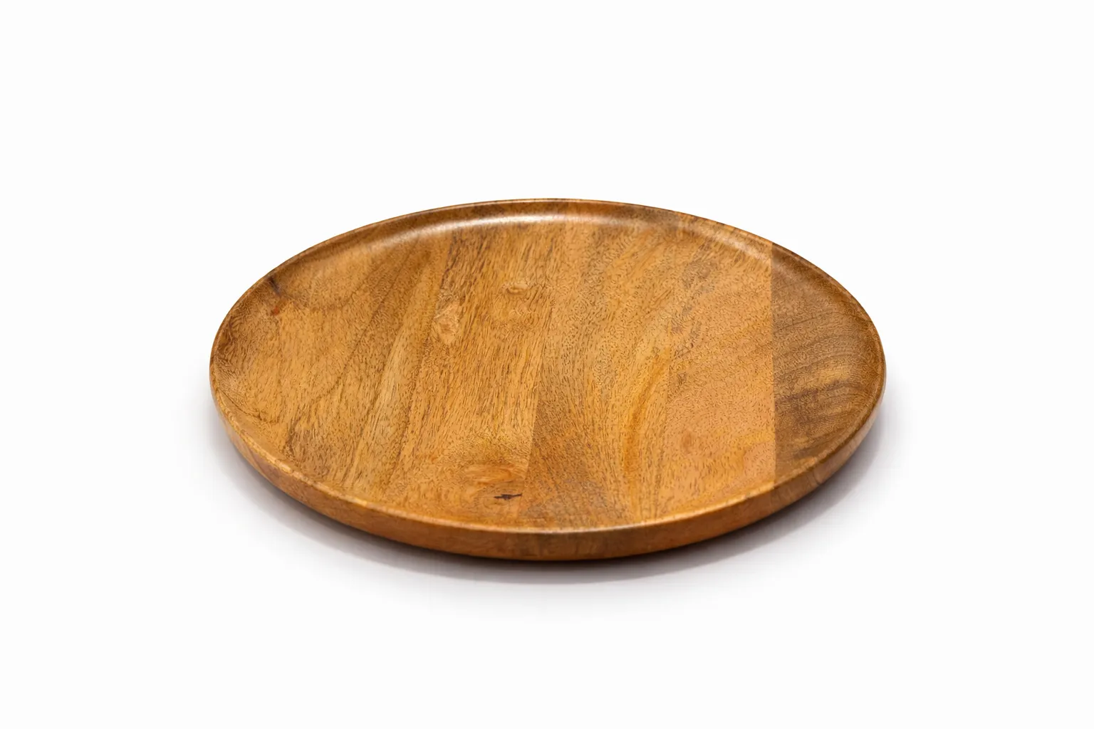 Premium Handcrafted Wooden Serving Plate – Natural Wood Snack, Fruit & Salad Plate | Decorative Kitchen Dining Wooden Platter