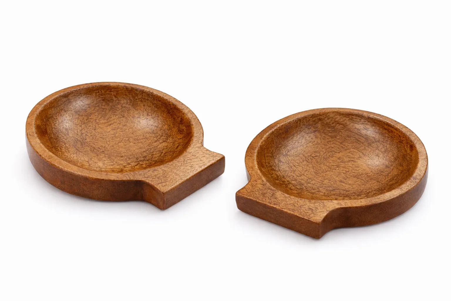 Set of 2 Premium Wooden Snack Bowls for Dry Fruits, Cookies, Chocolates, Sweets and Serving