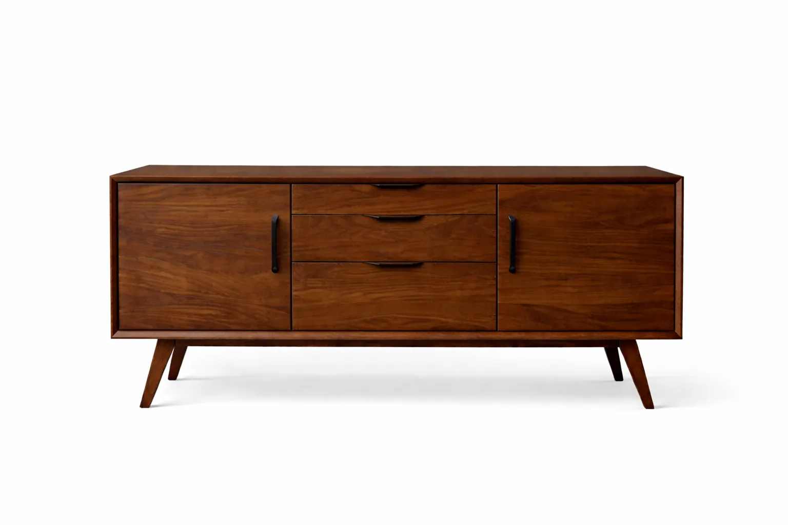 Premium Solid Wood Sideboard Cabinet for Living Room | Luxury Wooden Storage Console Table | Modern Buffet Cabinet with Drawers & Shelves | Handcrafted Finish | Durable & Elegant Home Furniture